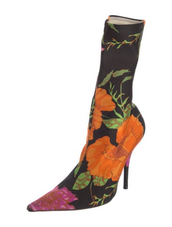Balenciaga Floral Print Sock Boots