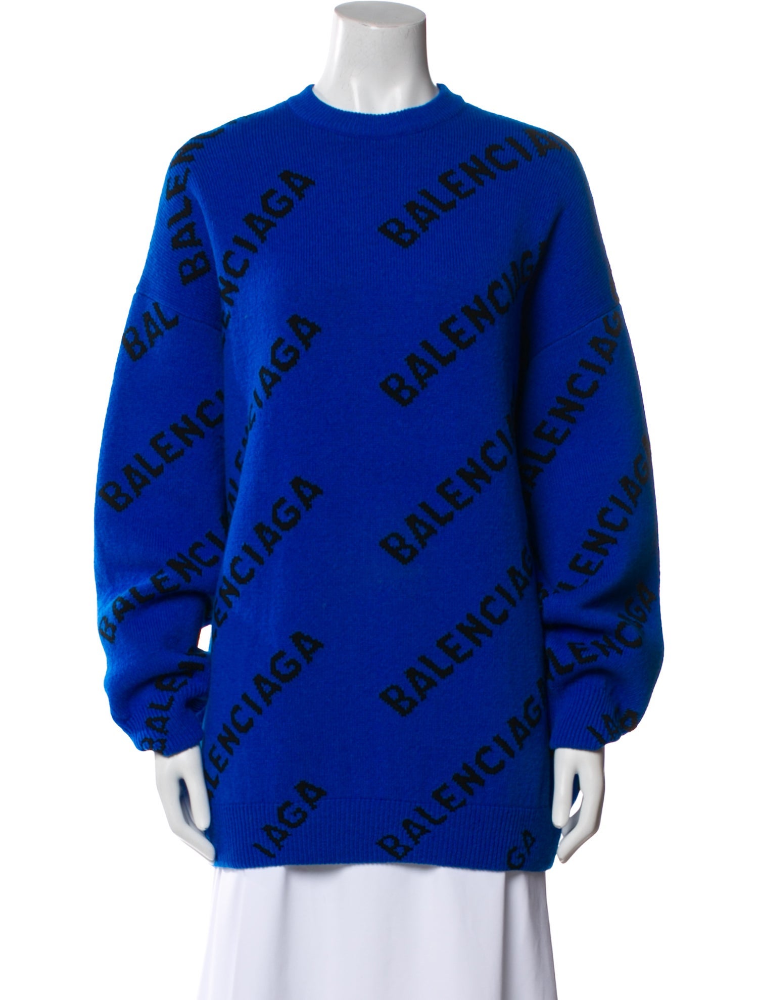 Balenciaga 2022 All Over Logo Sweater w/ Tags