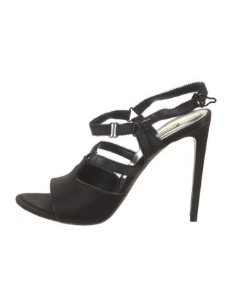 Balenciaga Satin Slingback Sandals