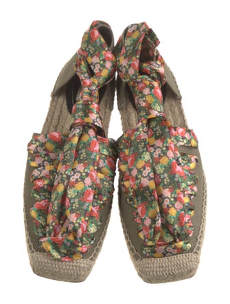 Balenciaga Canvas Floral Print Flats