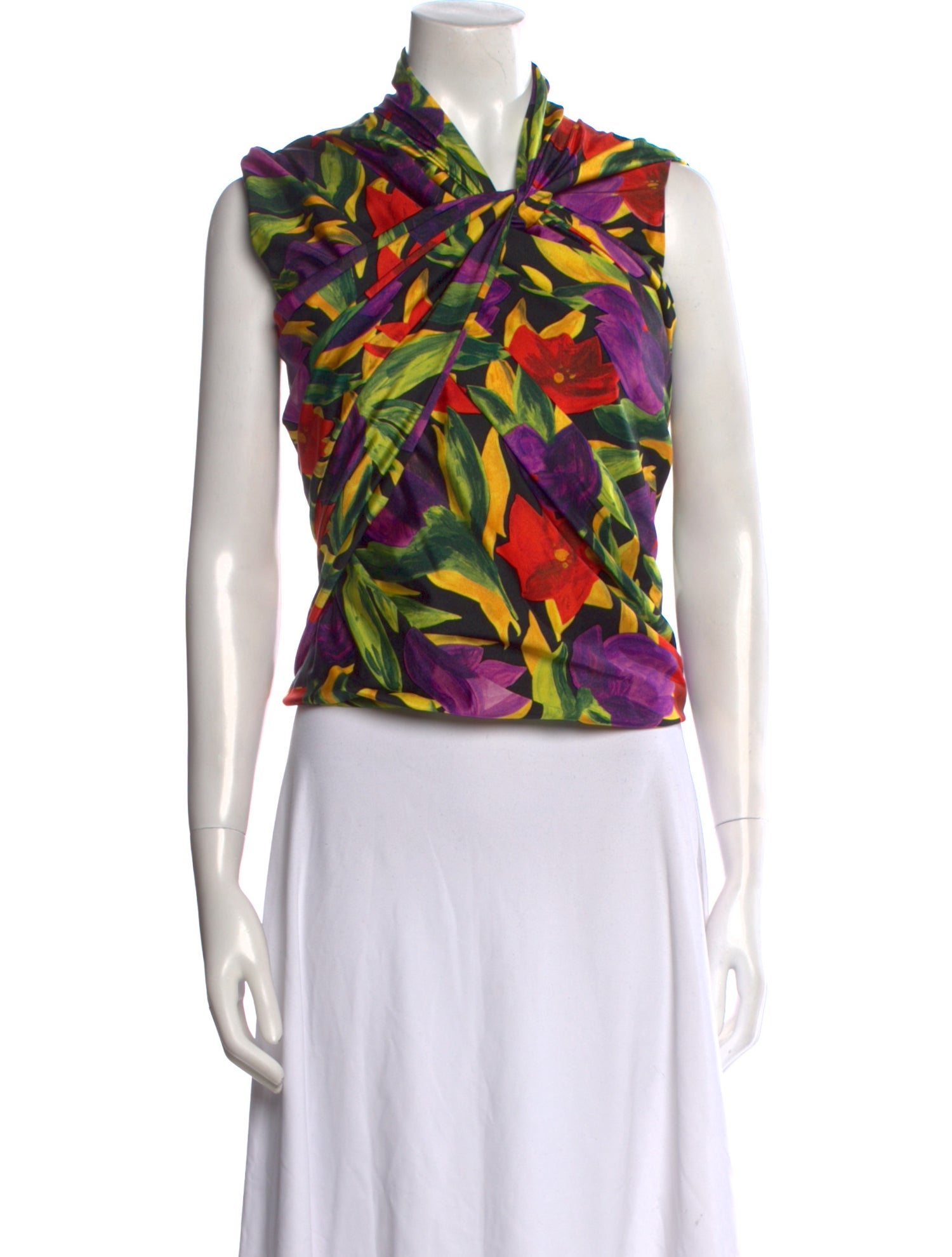 Balenciaga 2018 Printed Crop Top