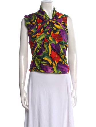 Balenciaga 2018 Printed Crop Top