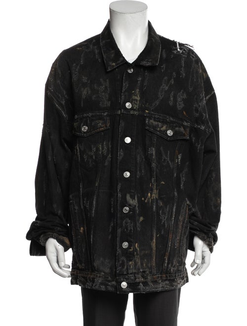 Balenciaga 2022 Printed Denim Jacket