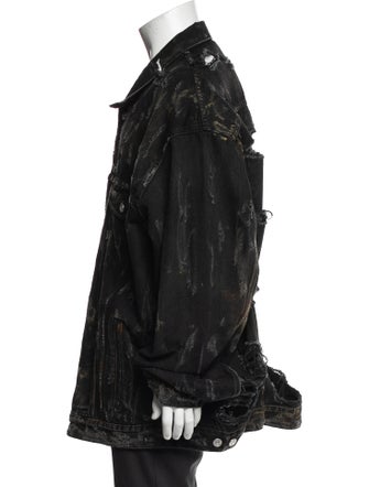 Balenciaga 2022 Printed Denim Jacket