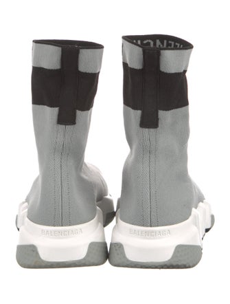 Balenciaga Speed Trainer Cuff 'Grey Black' Sock Sneakers