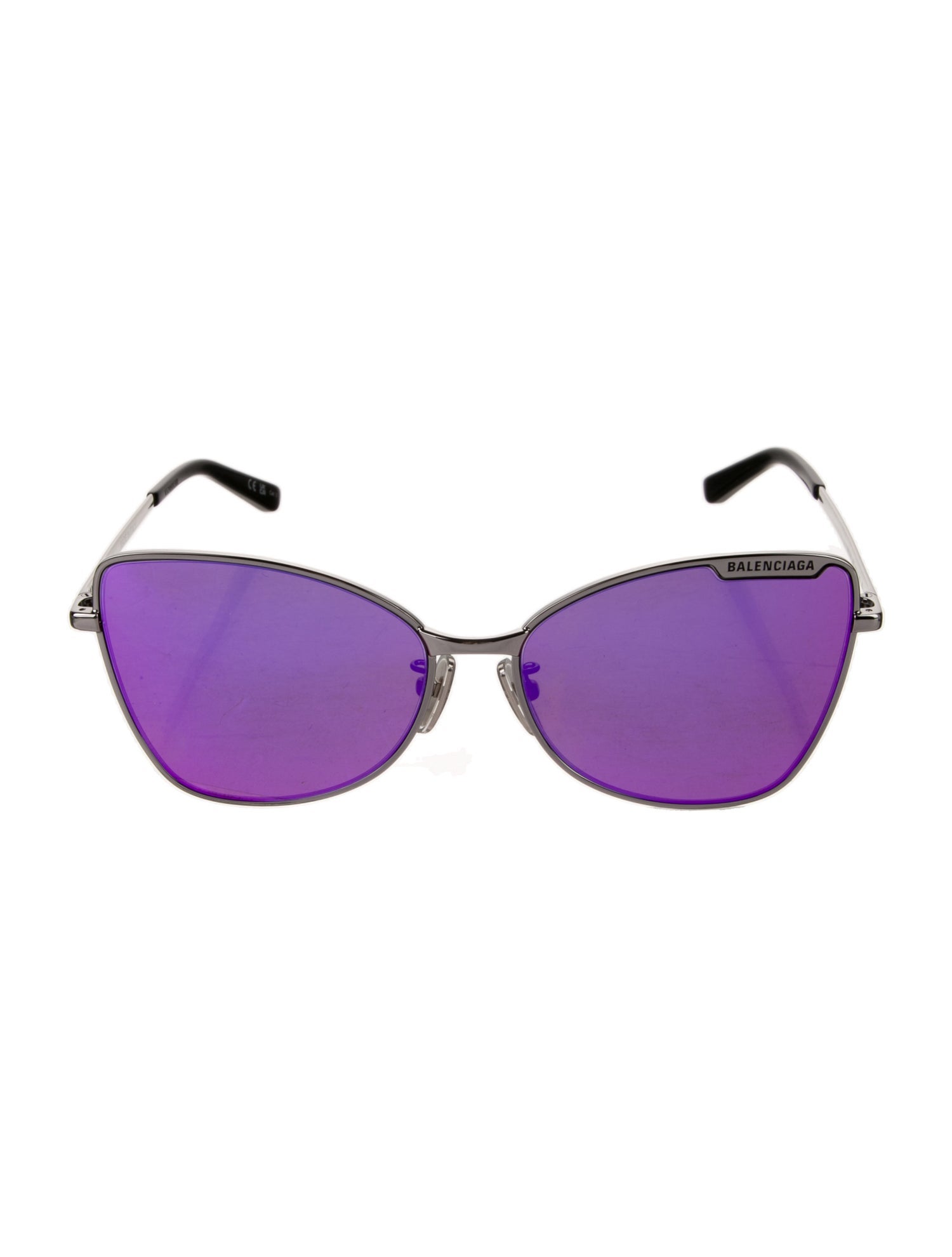 Balenciaga Cat-Eye Mirrored Sunglasses