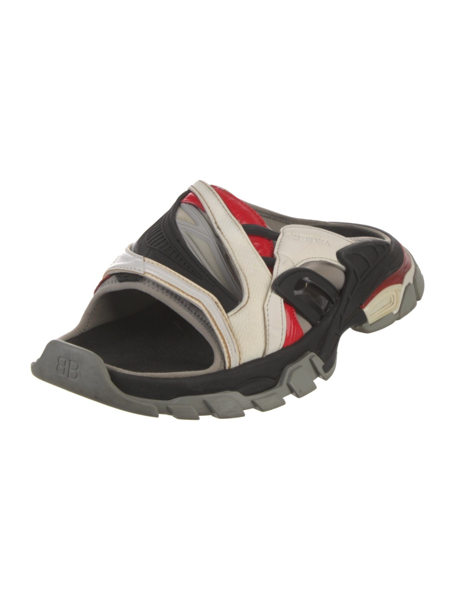 Balenciaga Rubber Colorblock Pattern Slides