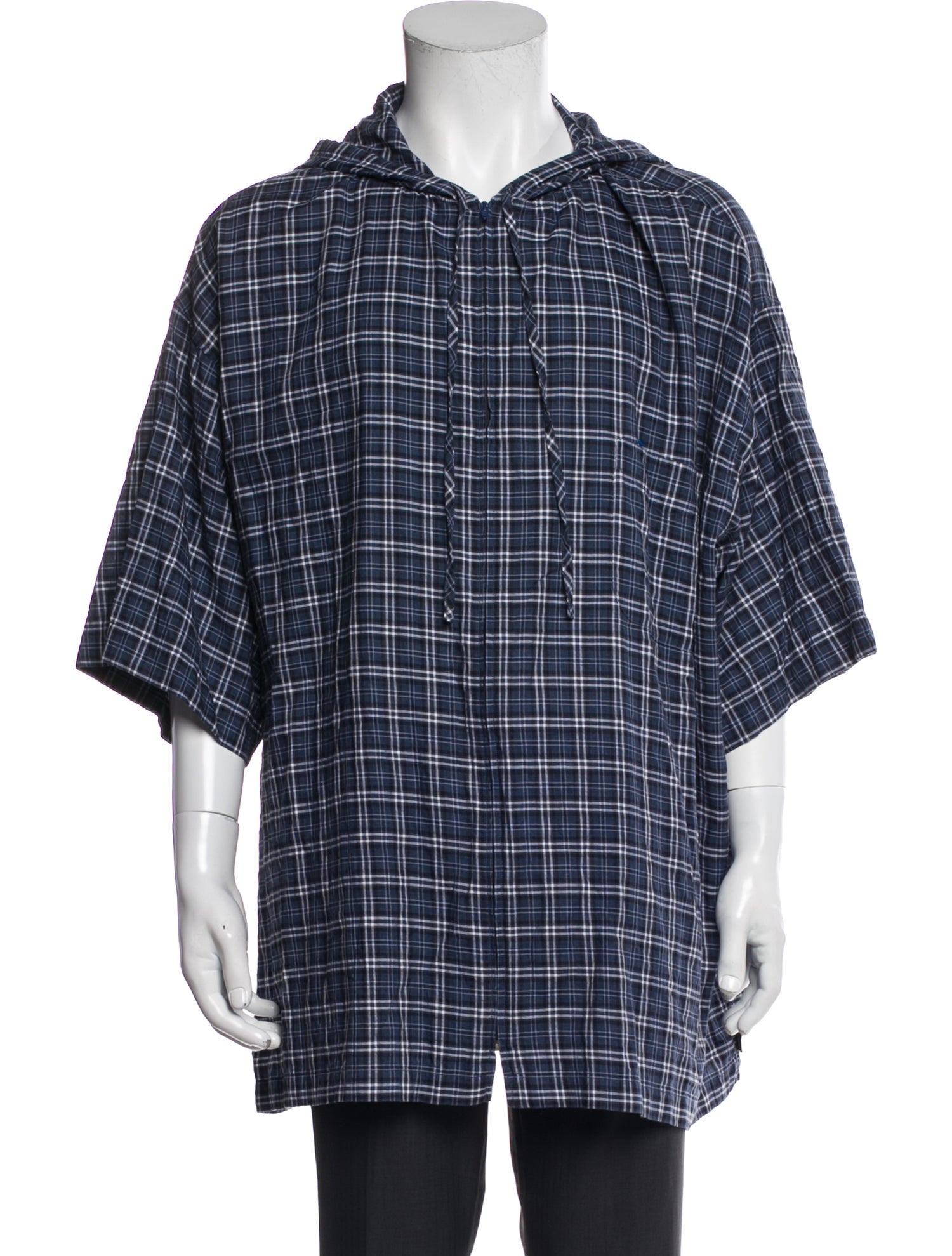 Balenciaga 2018 Plaid Print Shirt
