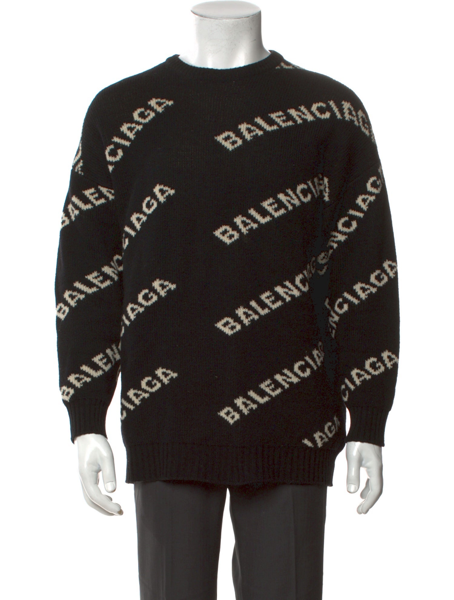 Balenciaga 2018 All Over Logo Pullover