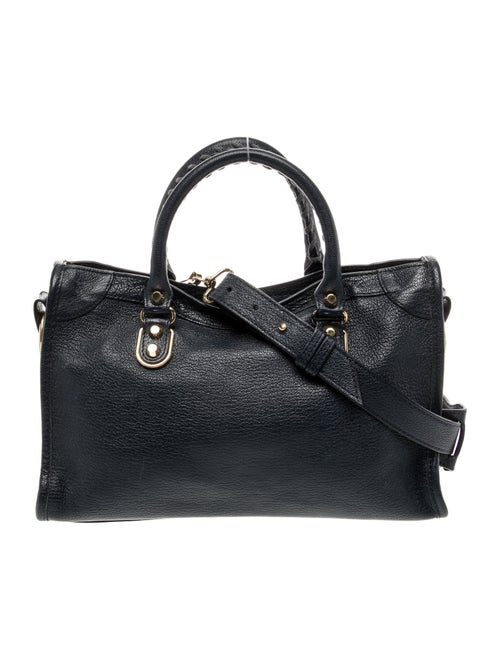 Balenciaga Leather Motocross City Metallic Edge Small