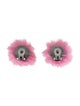 Balenciaga Fur BB Clip-On Earrings