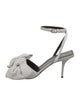 Balenciaga Leather Bow Accents Slingback Sandals