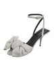 Balenciaga Leather Bow Accents Slingback Sandals