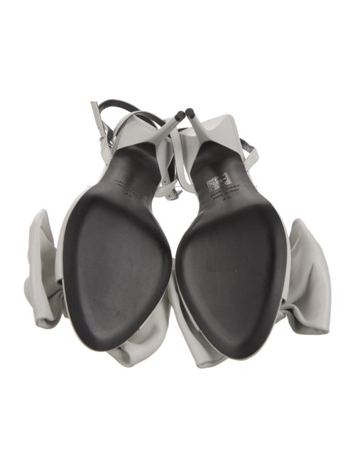 Balenciaga Leather Bow Accents Slingback Sandals