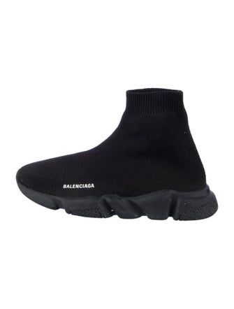 Balenciaga kid boys' black and white shoes