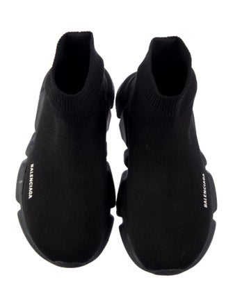 Balenciaga kid boys' black and white shoes