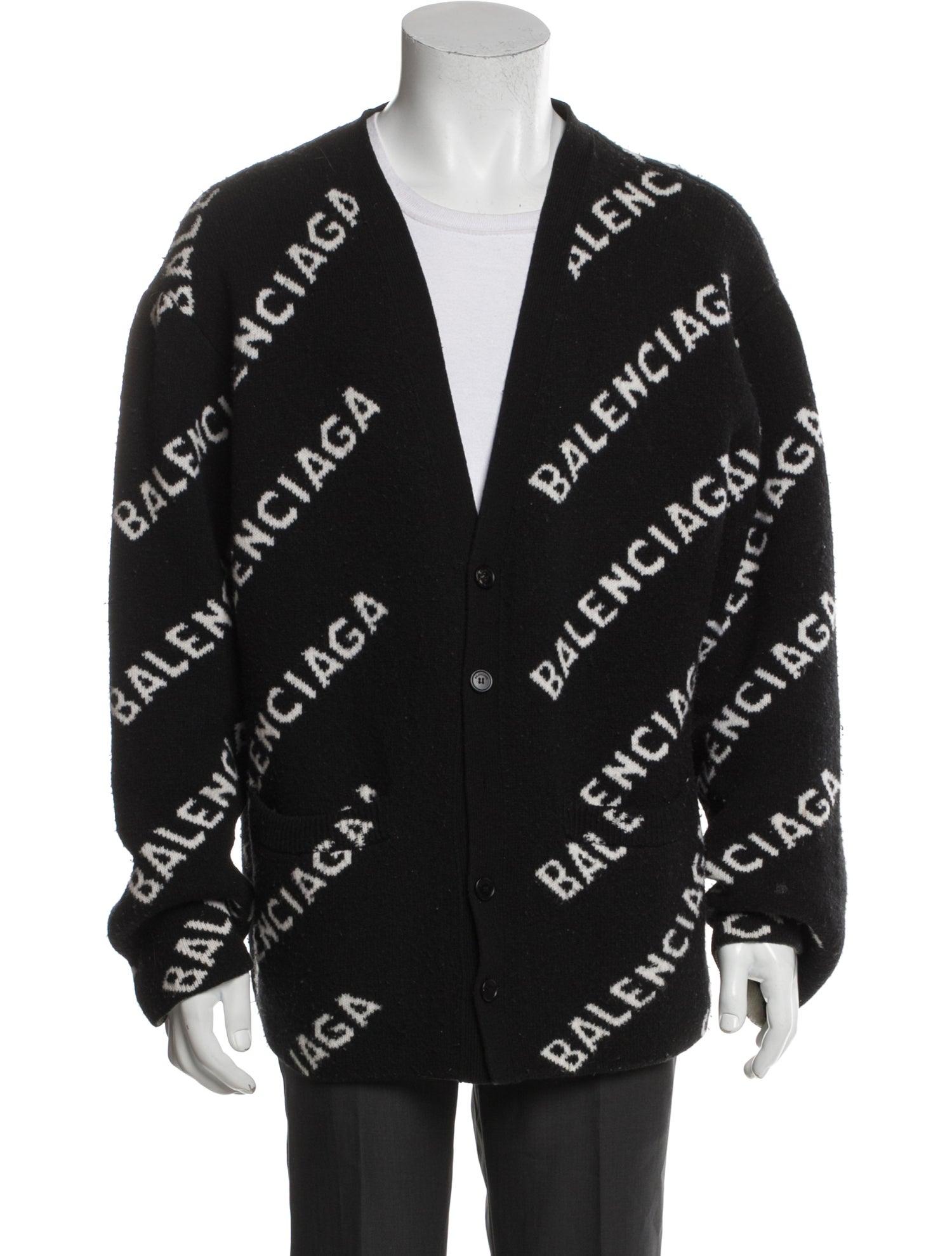 Balenciaga 2021 Signature Logo Cardigan