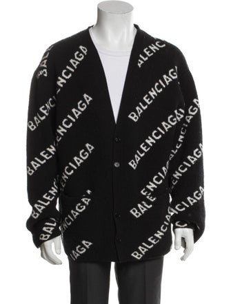 Balenciaga 2021 Signature Logo Cardigan