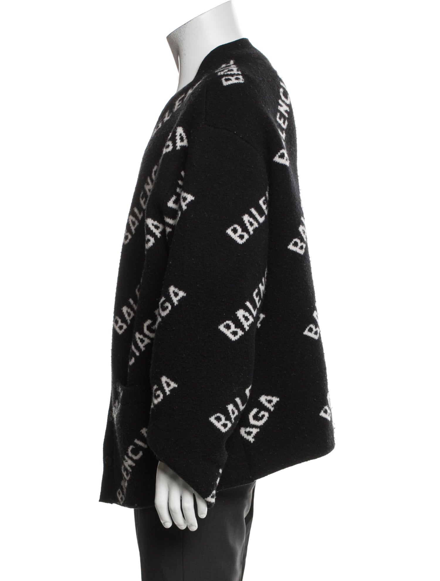 Balenciaga 2021 Signature Logo Cardigan