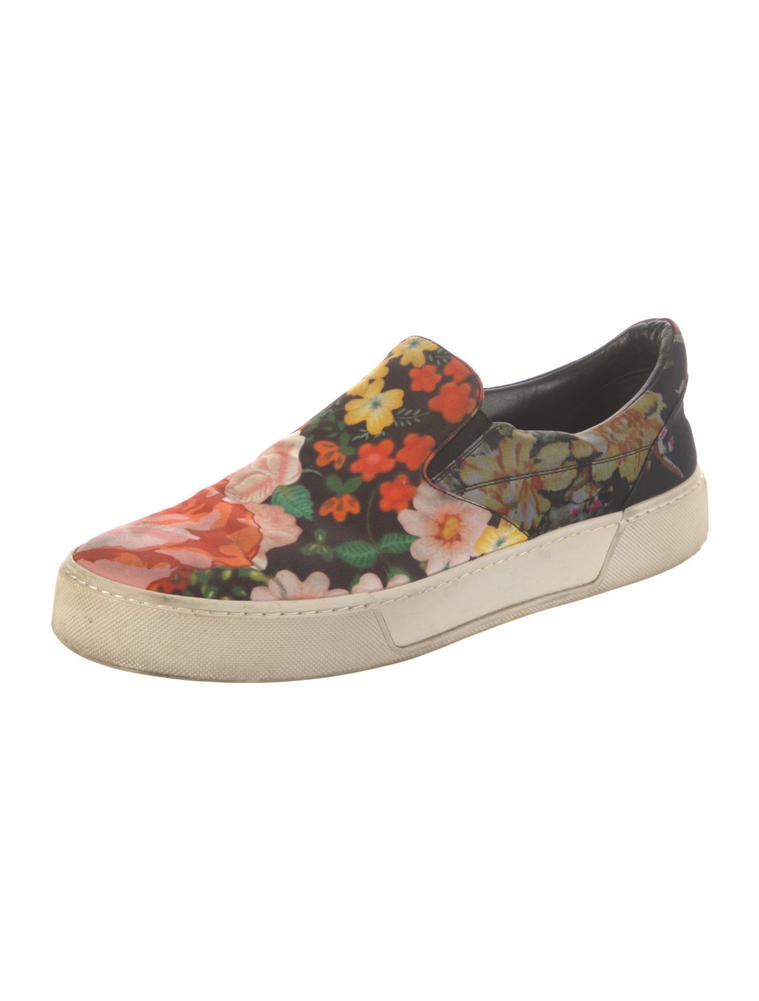 Balenciaga Leather Floral Print Sneakers