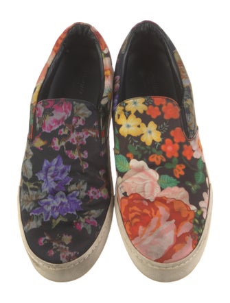 Balenciaga Leather Floral Print Sneakers