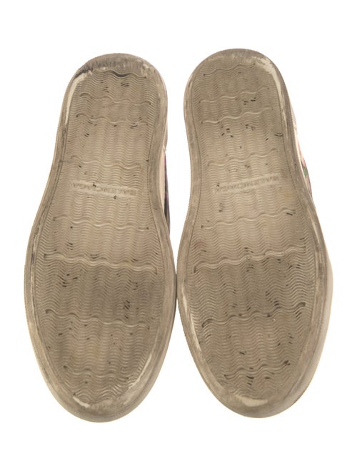 Balenciaga Leather Floral Print Sneakers