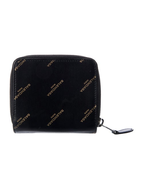 Balenciaga Leather Printed Compact Wallet