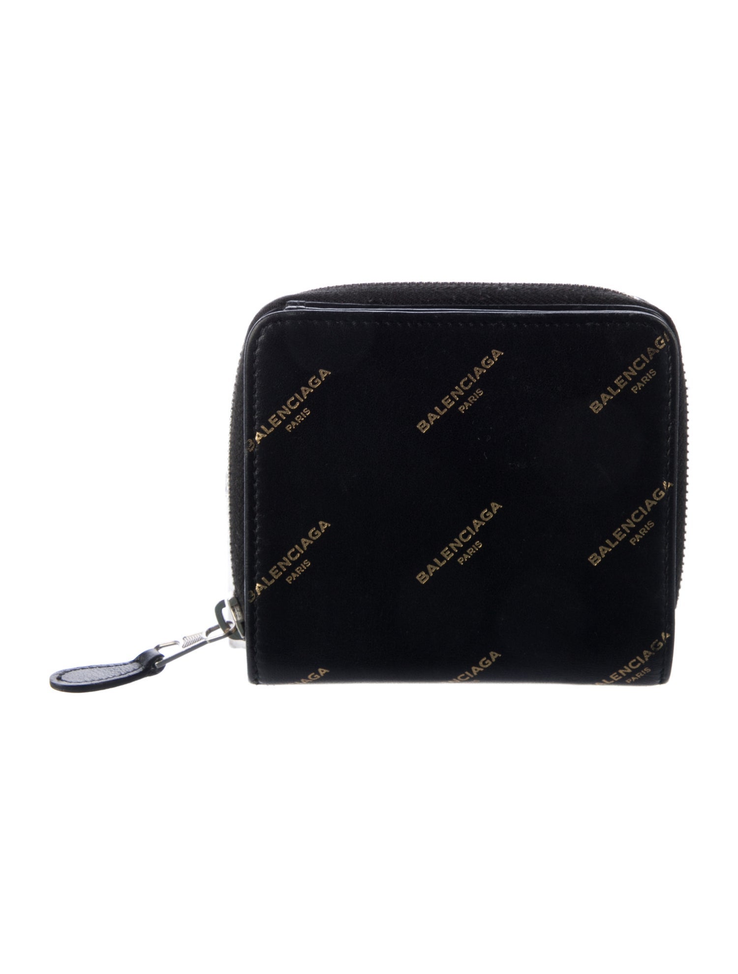 Balenciaga Leather Printed Compact Wallet