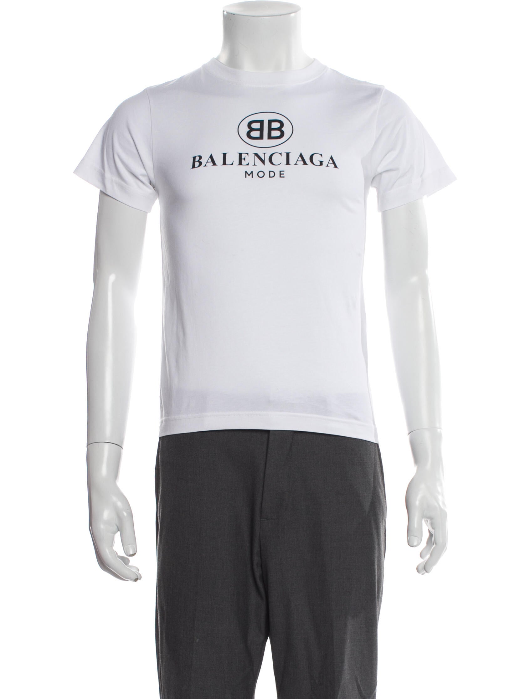 Balenciaga Graphic Print Crew Neck T-Shirt