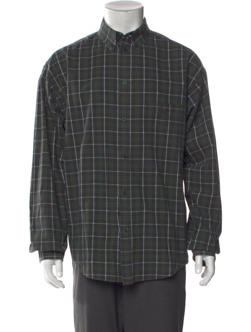 Balenciaga 2021 Plaid Print Shirt