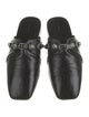 Balenciaga Leather Studded Accents Slippers