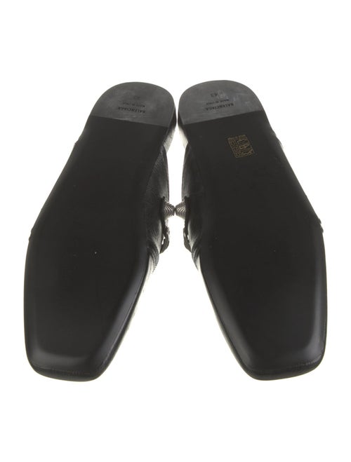 Balenciaga Leather Studded Accents Slippers