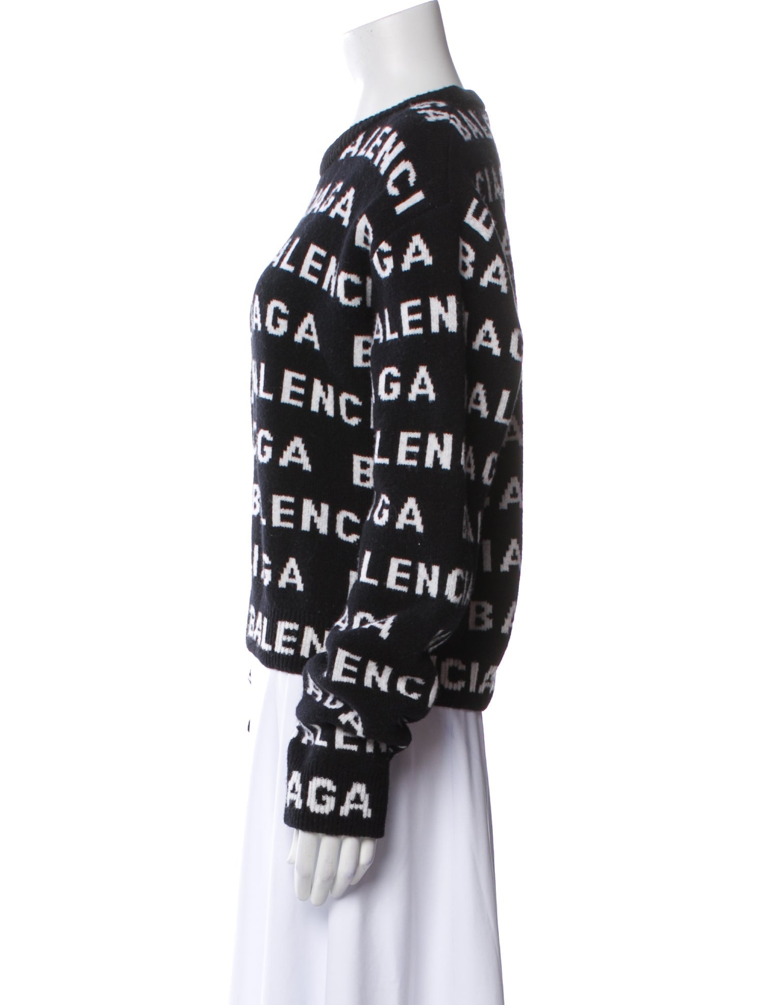 Balenciaga 2023 All Over Logo Sweater w/ Tags