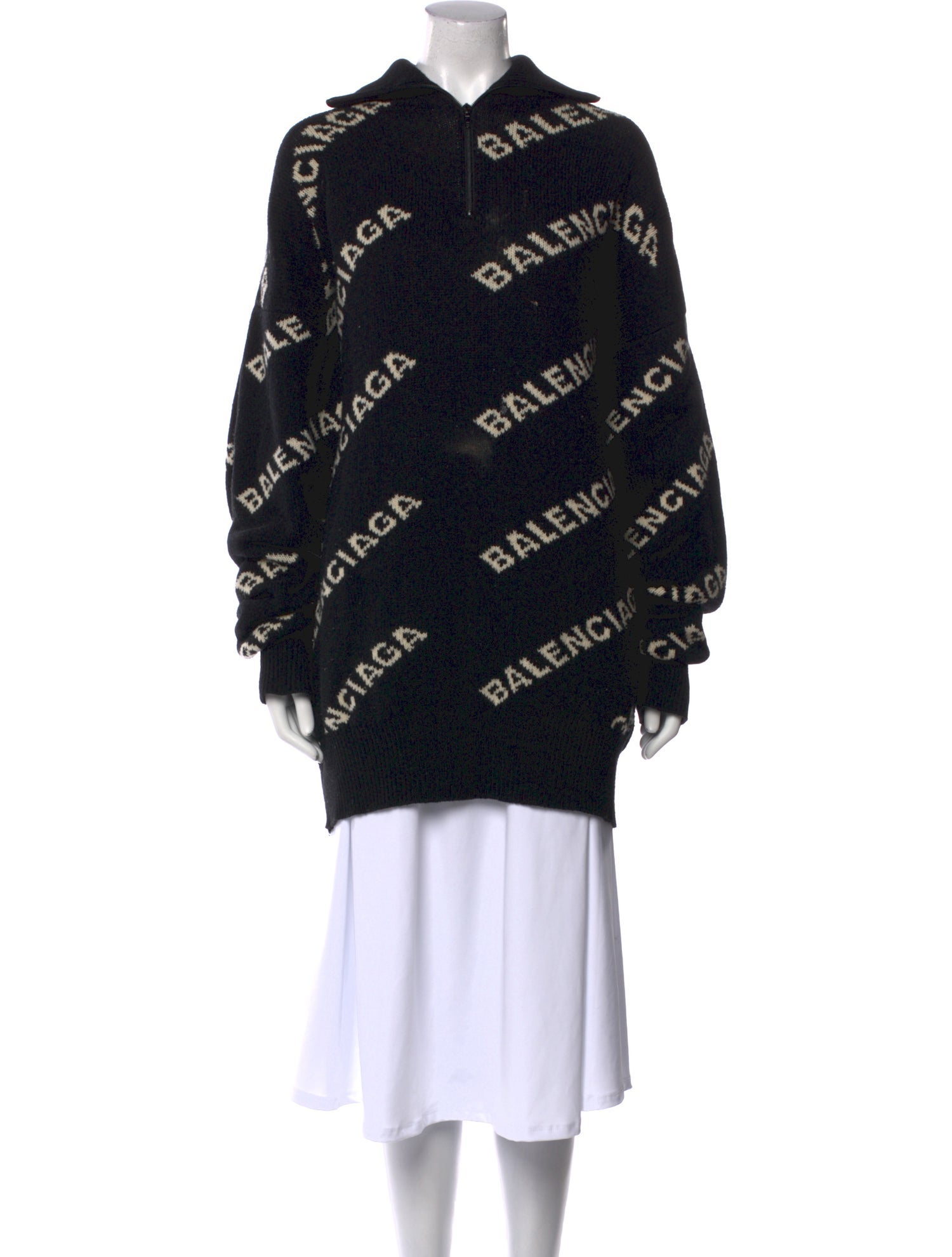 Balenciaga Camel Hair Printed Sweater