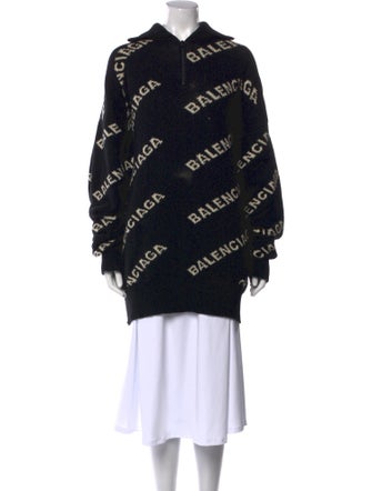 Balenciaga Camel Hair Printed Sweater