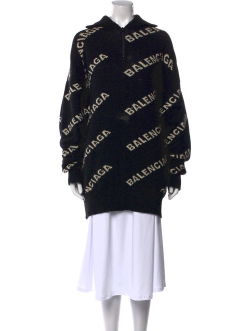 Balenciaga Camel Hair Printed Sweater