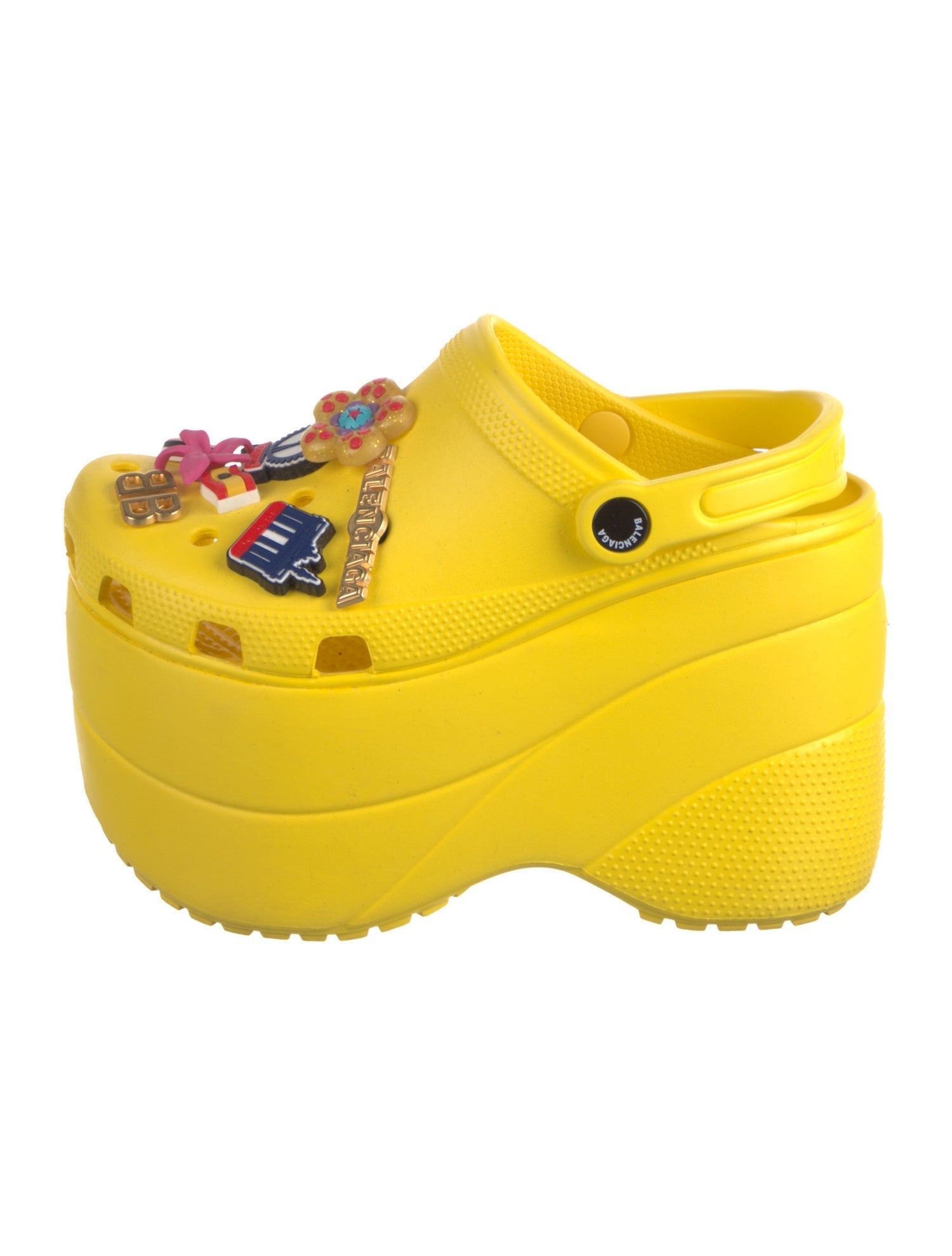 Balenciaga Rubber Slingback Flats