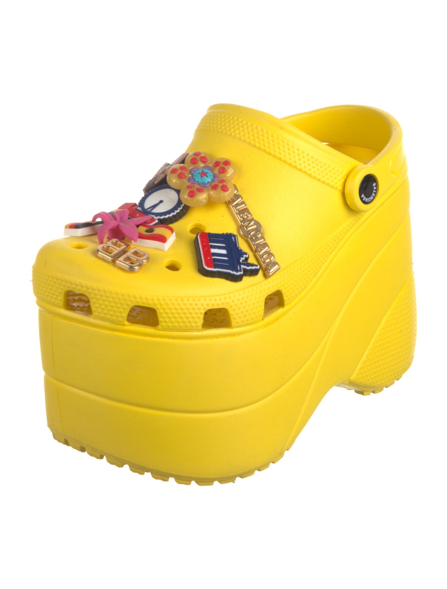 Balenciaga Rubber Slingback Flats