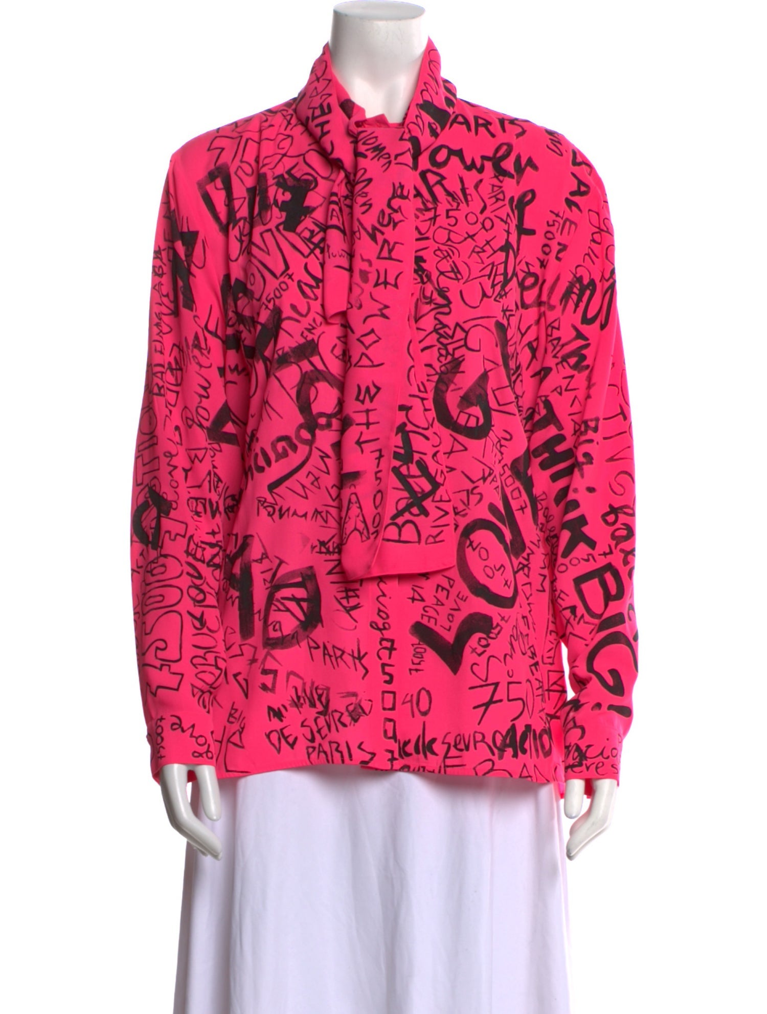 Balenciaga 2019 Printed Blouse