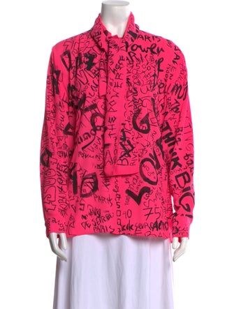 Balenciaga 2019 Printed Blouse
