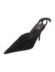 Balenciaga Velvet Bow Accents Slingback Pumps