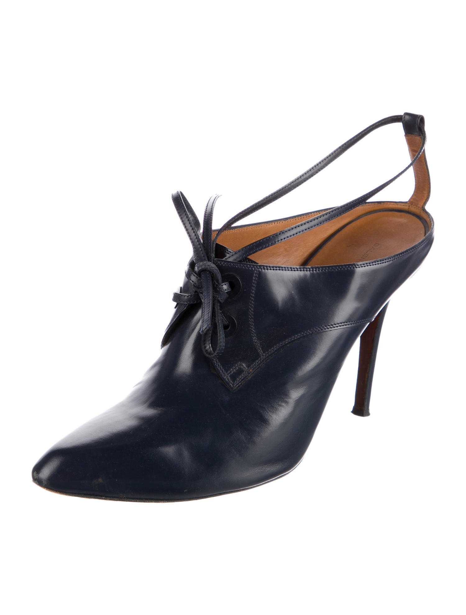 Balenciaga Leather T-Strap Pumps