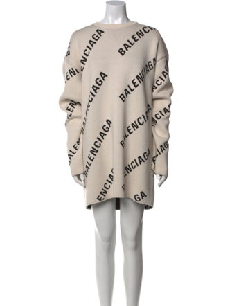 Balenciaga 2021 All Over Logo Sweater