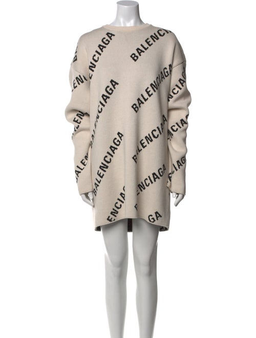 Balenciaga 2021 All Over Logo Sweater
