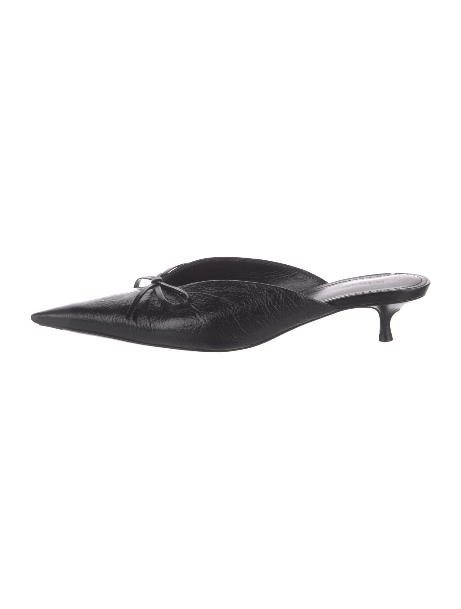 Balenciaga Leather Bow Accents Mules