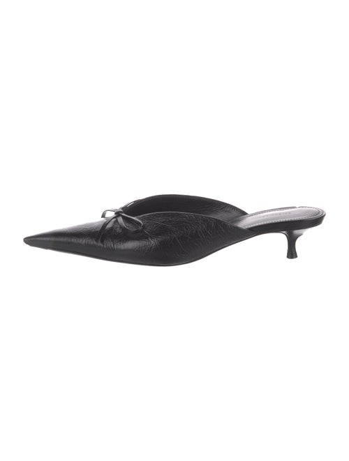 Balenciaga Leather Bow Accents Mules