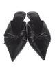 Balenciaga Leather Bow Accents Mules