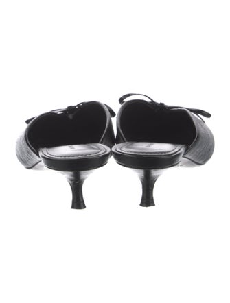 Balenciaga Leather Bow Accents Mules