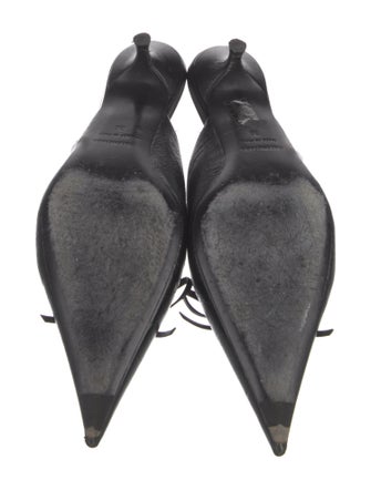 Balenciaga Leather Bow Accents Mules