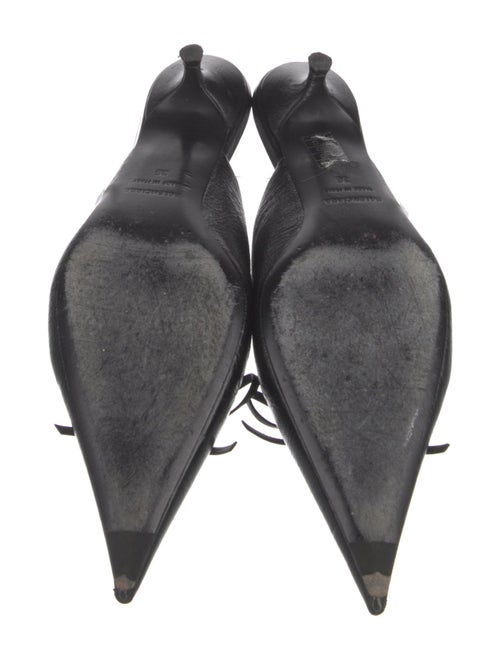 Balenciaga Leather Bow Accents Mules